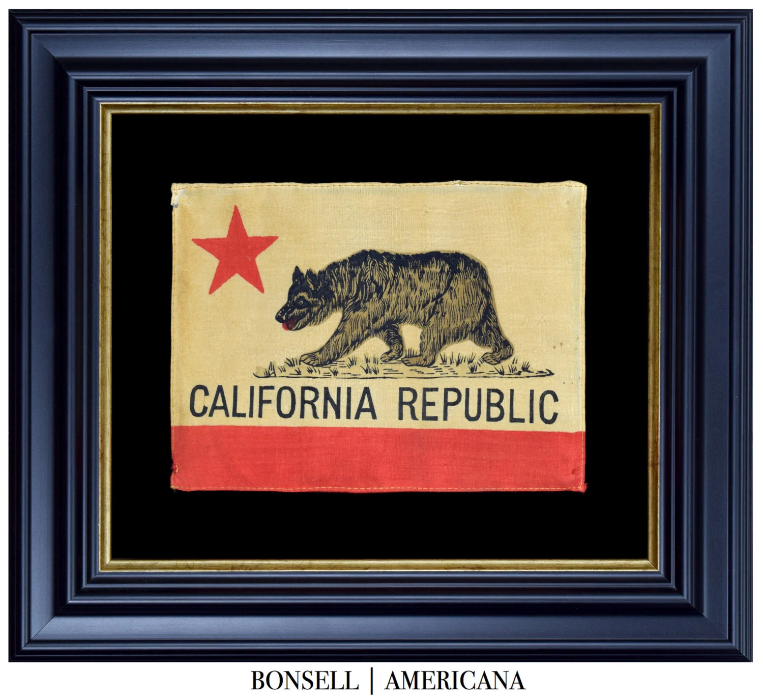 Antique California Parade Flag | A Rare and Early Bear Flag